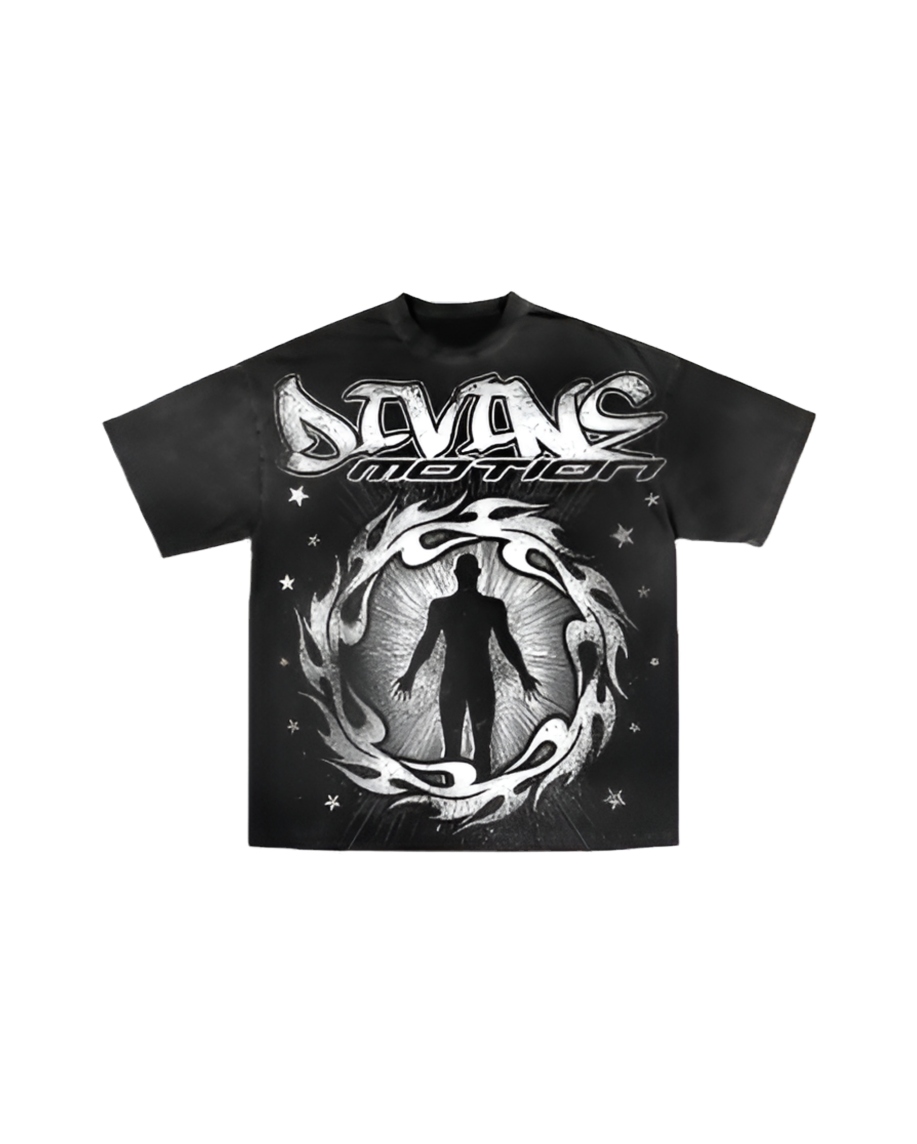 DIVINE MOTION "WHITE" ACID WASH TEE